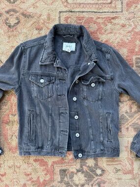 Soft Faded Black Denim Jacket